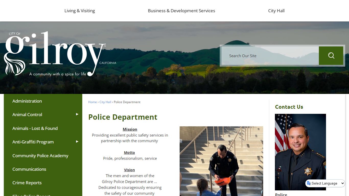 Police Department | Gilroy, CA - Official Website